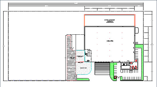 Layout Drawing of 58,000 sqft Spec Building in Ramirez, Tamaulipas